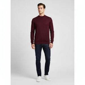 Baracuta silkmock Men's Burgundy Sweater silk and cotton blend size XLT